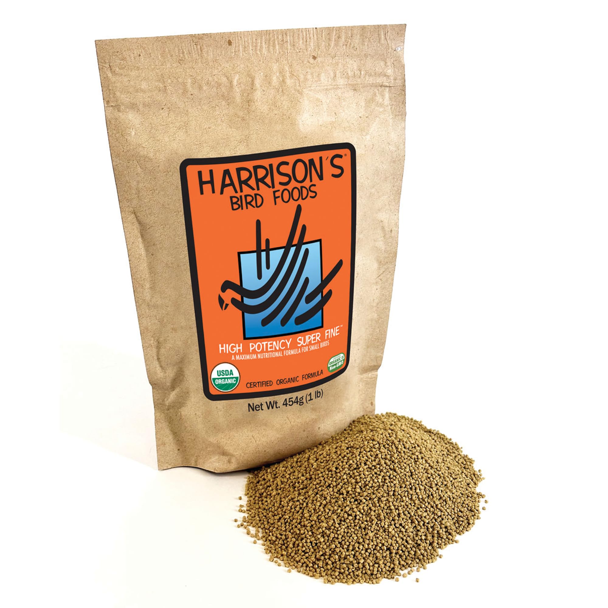 Harrison's Bird Foods High Potency, Certified Organic Diet 1lb | Vet Developed N