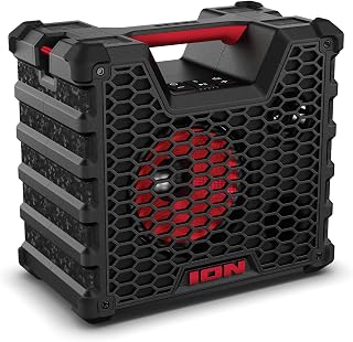 ION Audio Tailgater Tough - Rugged Portable All-Weather Wireless Bluetooth Speaker, IPX5 Water-Resistant, Outdoor Weather-Resistant Speaker (Renewed)