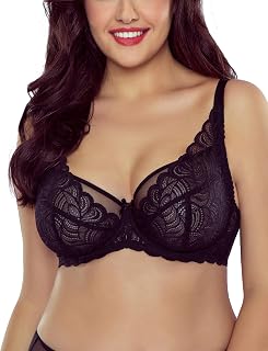 VIVISENCE Soft bra for women in classic style with stable tulle cups that perfectly support the chest area and shape for a pleasant feeling