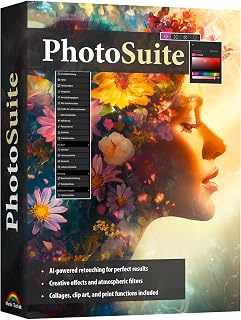 Photo Suite – AI Photo Editing Software for Beginners & Pros: Edit and Retouch Photos, Create Effects & Collages for Win 11 and 10