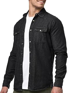 Indicode Men Mike Shirt | Shirt with 2 Chest Pockets in Cotton