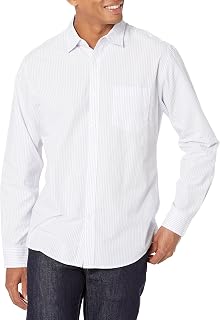 Amazon Essentials Men's Casual Poplin Long Sleeve Regular Fit Shirt