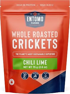 Seasoned Whole Roasted Crickets (Chili Lime Flavored Crickets)