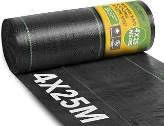 BLOSTM Woven Weed Control Membrane 4m x 25m - Weed Barrier Fabric