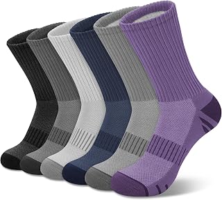 YSense 6 paia di calzini a compressione da donna, per escursionismo, corsa