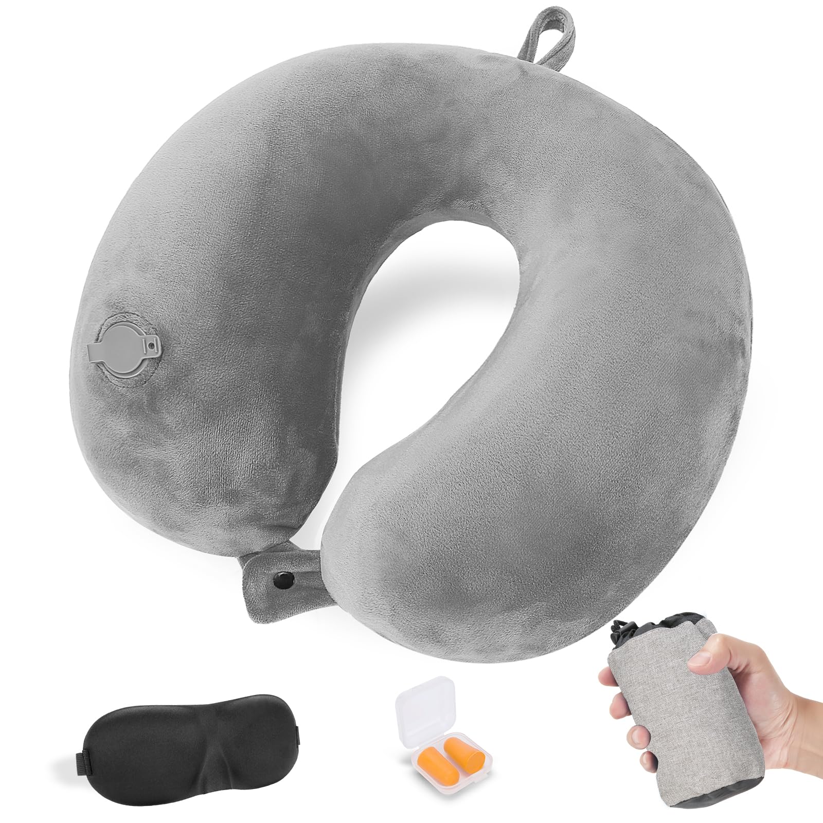 Cirorld Inflatable Travel Pillow, Blow up Neck Pillow for Travel, Lightweight In