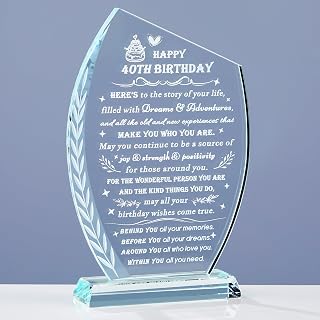 40th Birthday Gifts for Women Men - Personalized 40th Plaque Keepsake Present - Unique 1986 40 Year Old Birthday Gifts Ideas for Her Him Mom Dad