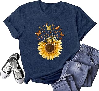 sunflower shirts for women inspirational t shirts casual t shirts short sleeve tee shirts