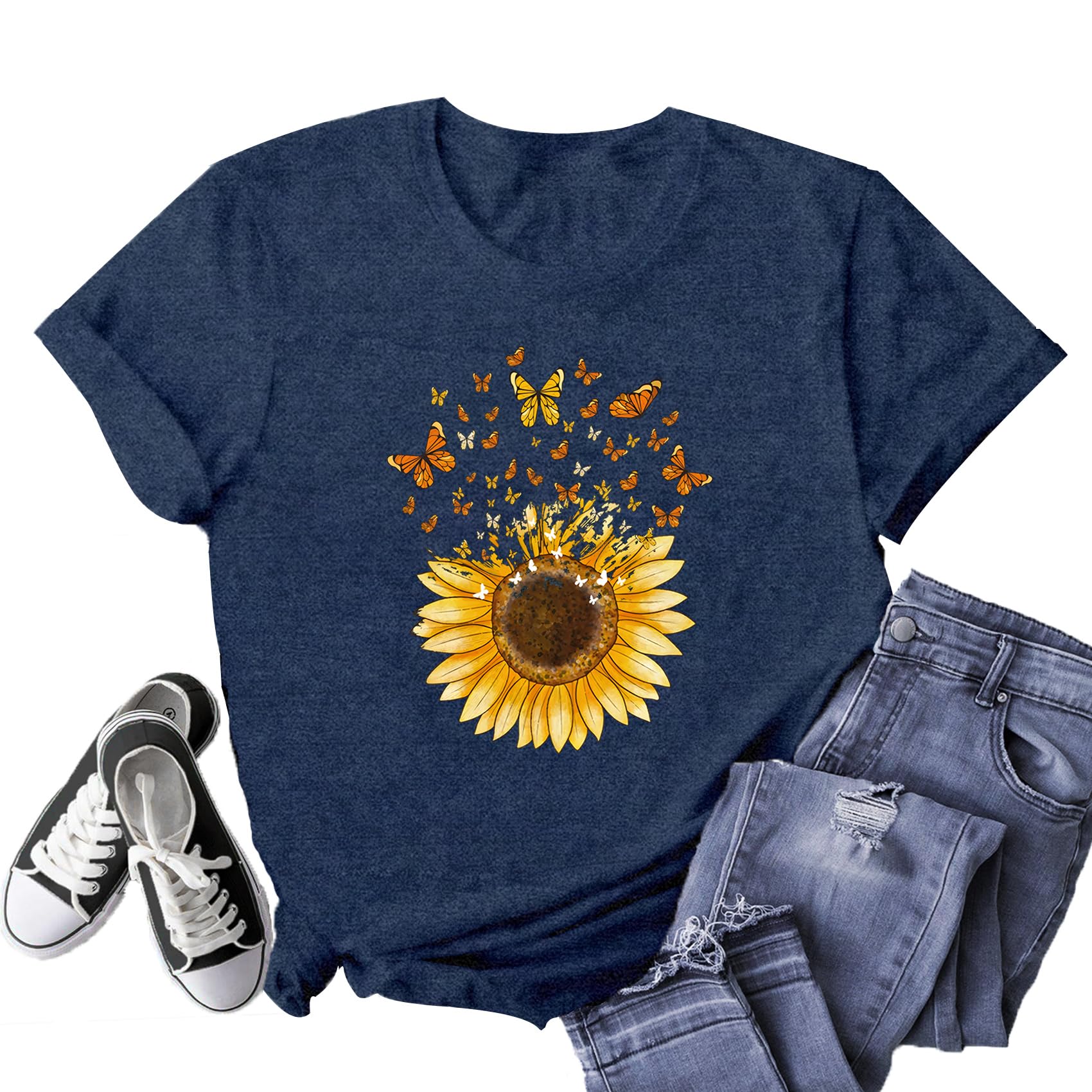 sunflower shirts for women inspirational t shirts casual t shirts short sleeve t