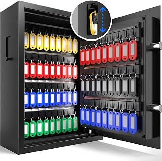 XDeer 71 Position Key Lock Box with Code, Key Box Wall Mount with Drop Slot