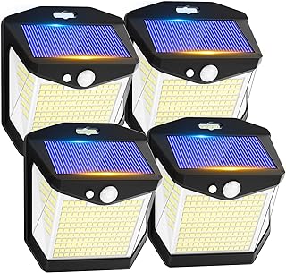 Solar LED Outdoor Garden Light – 248 LED Solar Lights Motion Sensor | 270° Spotlight Lamp, IP65 Waterproof, Powerful Wall Light with Outdoor Terrace Lighting, Garages, Porch, Paths, Balcony