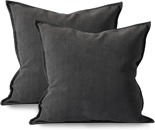 Kumori Cushion Cover, Set of 2, 17.7 x 17.7 inches (45 x 45 cm), Nordic Style, Simple, Hidden Zipper, Durable Fabric, Soft, Decorative Pillowcase, Cushion Cover, Set of 2, 17.7 x 17.7 inches (45 x 45