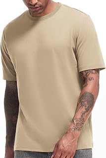VEIISAR Herren Schwergewicht T-Shirt, Langarmshirt gebürstet - vorgewaschen