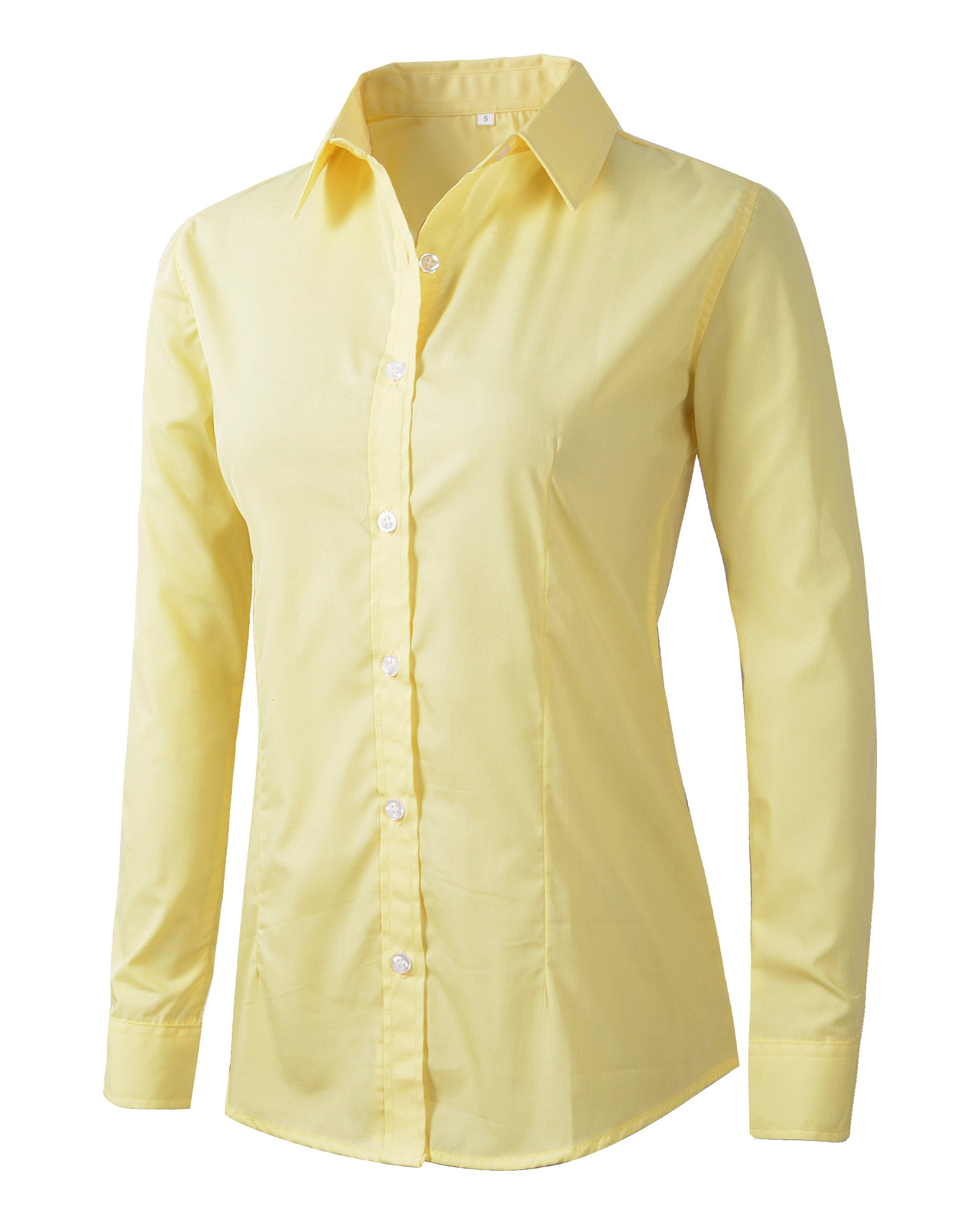Beninos Womens Dress Shirts Long Sleeve Button Down Shirt Work Wear