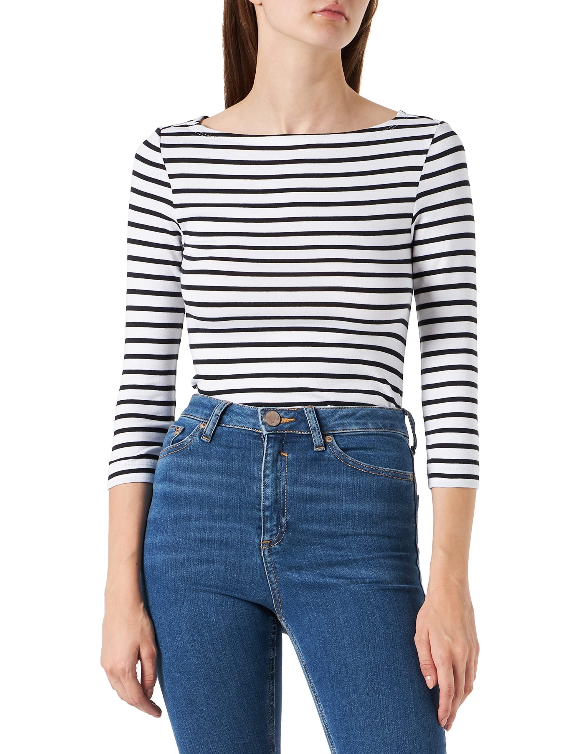 Amazon Essentials Womens 3/4 Sleeve Boatneck T-Shirt