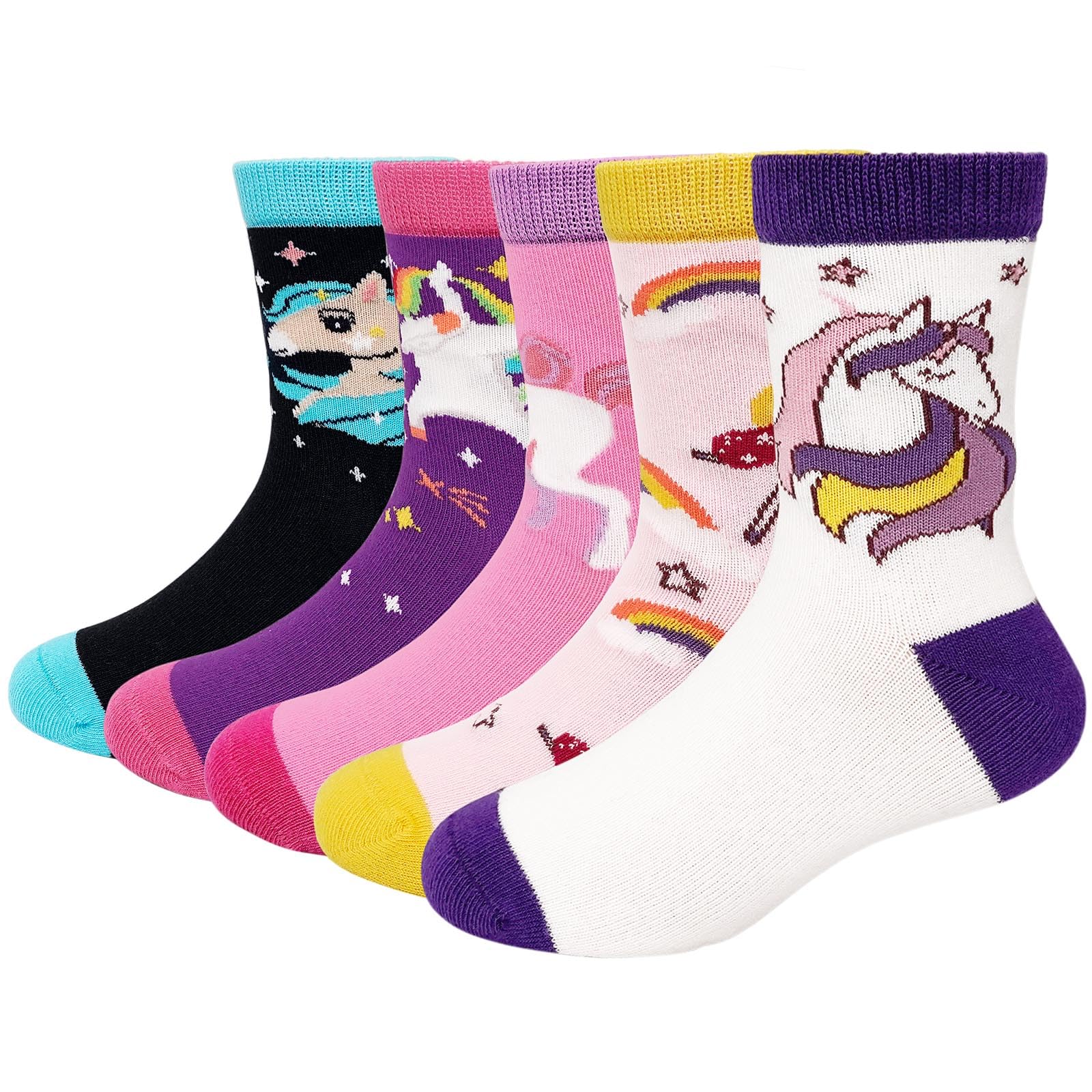 Girls Funny Cotton Socks: Short Socks with Cat Print Kittens Cartoon Gibujos Str