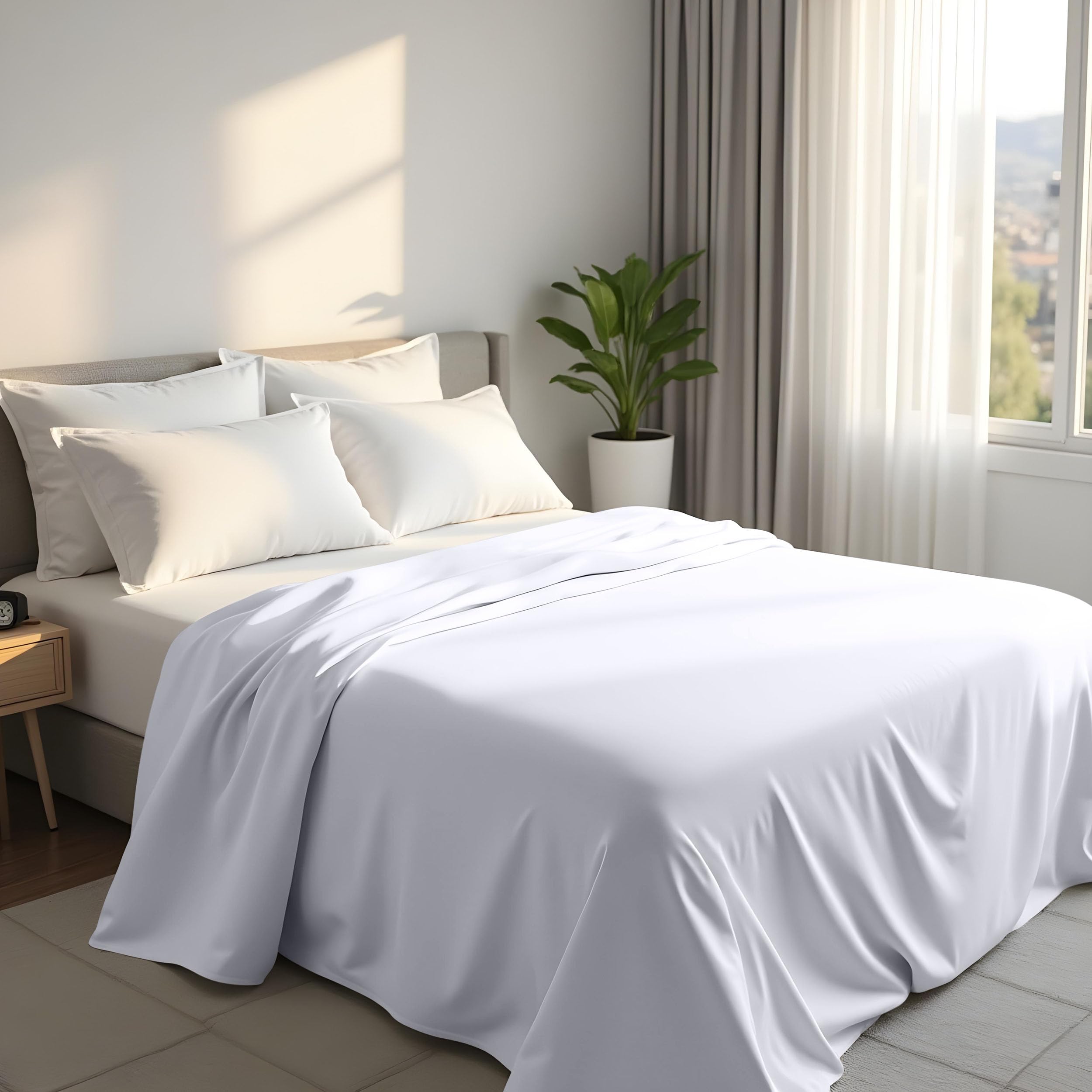Utopia Bedding - Flat Sheet Double - Easy Care Soft Brushed Polyester - Microfib