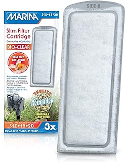 Marina Slim Filter Zeolite Plus Ceramic Cartridge - 3-Pack, White | Optimal Filtration for a Healthy Aquarium