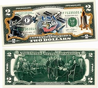 250th Anniversary 2 Dollar Bill – Uncirculated Collectible Note for Independence Day, Patriotic Declaration of Independence Souvenir Gift for Adults