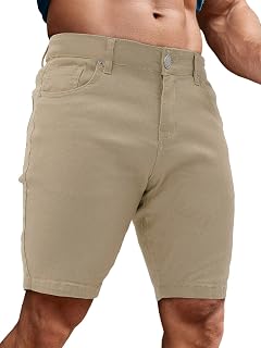 Men's Casual Slim Fit Denim Jean Shorts Skinny Stretch Summer Hot Short