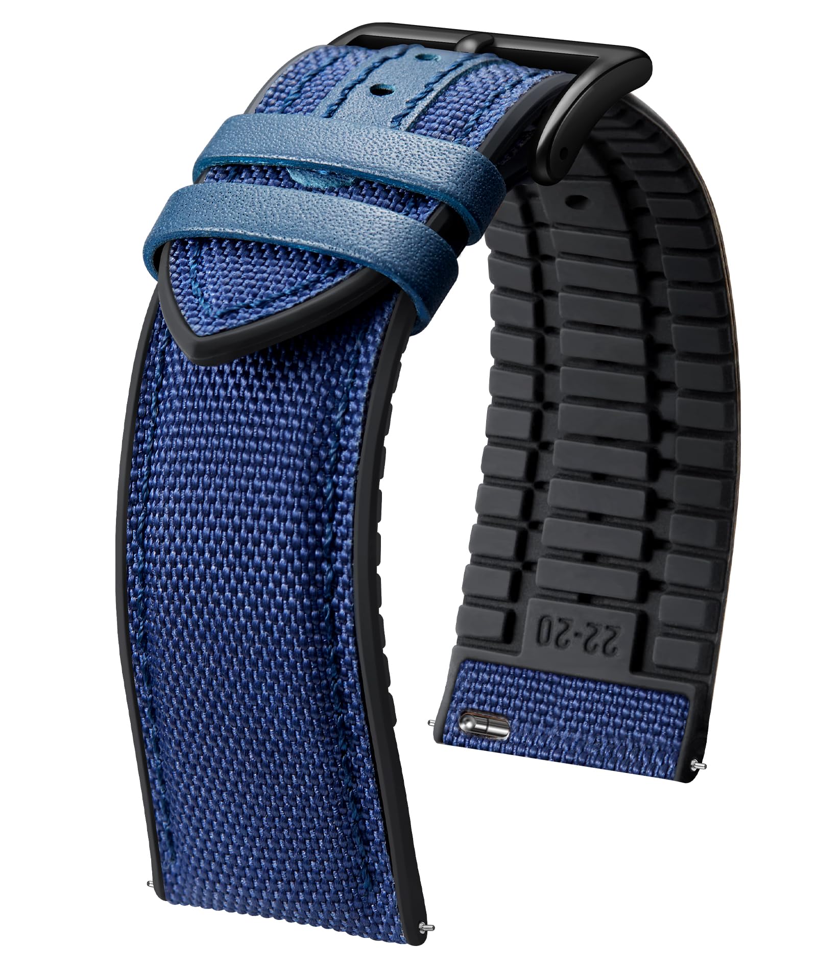 BINLUN Nylon Silicone Watch Bands 18mm 19mm 20mm 21mm 22mm Quick Release Canvas 
