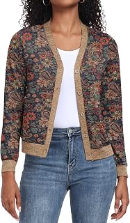 GRECERELLE Women Short Cardigan Summer Long Sleeve V Neck Button Down Knitted Lightweight Outerwear Shawl Bolero Cardigan for Women