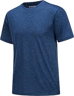 MAGCOMSEN Men's Sports T-Shirt Breathable Lightweight Functional Hiking Short Sleeve Shirt for Men, dark blue, 3XL