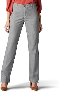 Lee(リー) Pants Women's Wrinkle Free Relaxed Fit Straight Leg Pant