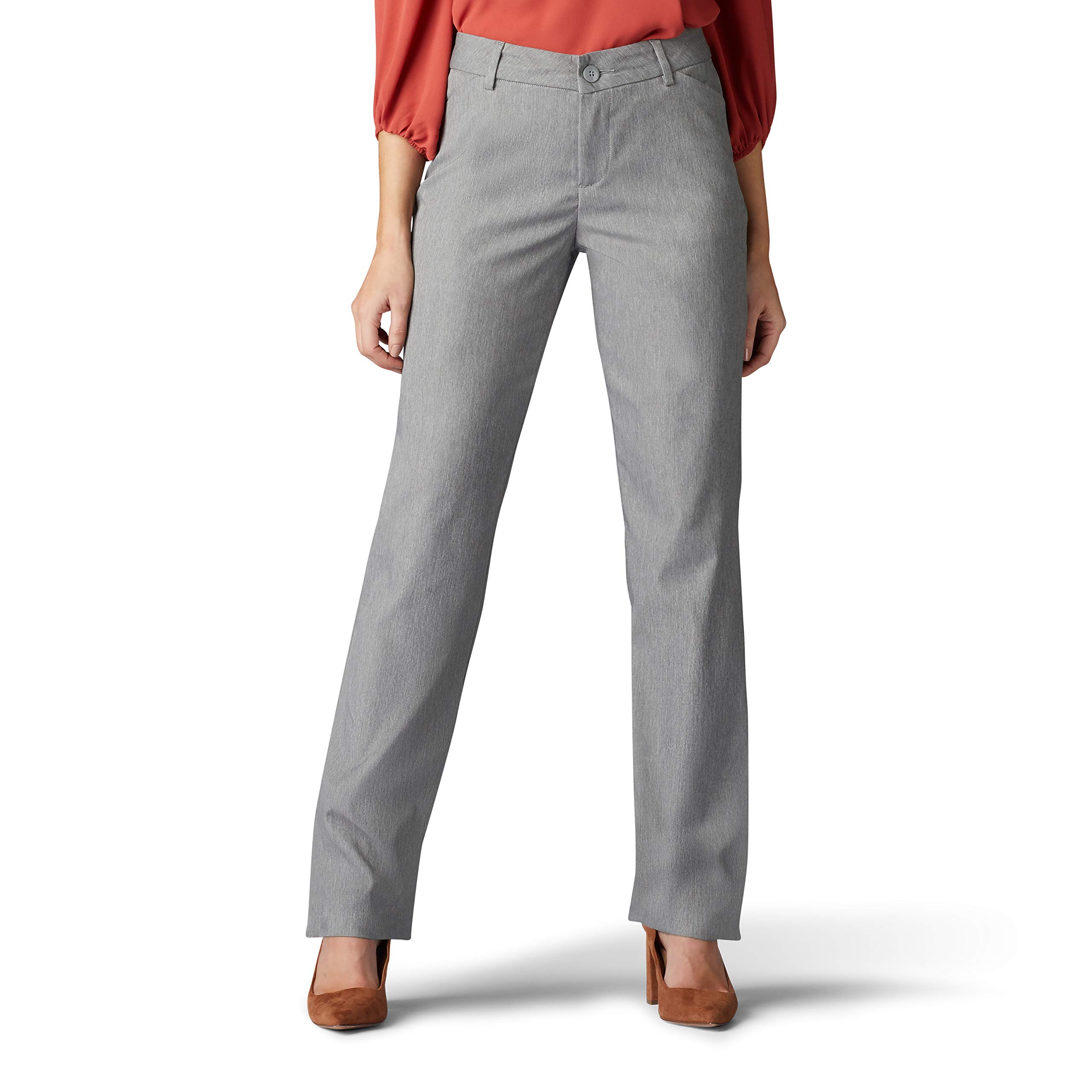 Lee Womens Wrinkle Free Relaxed Fit Straight Leg Pant