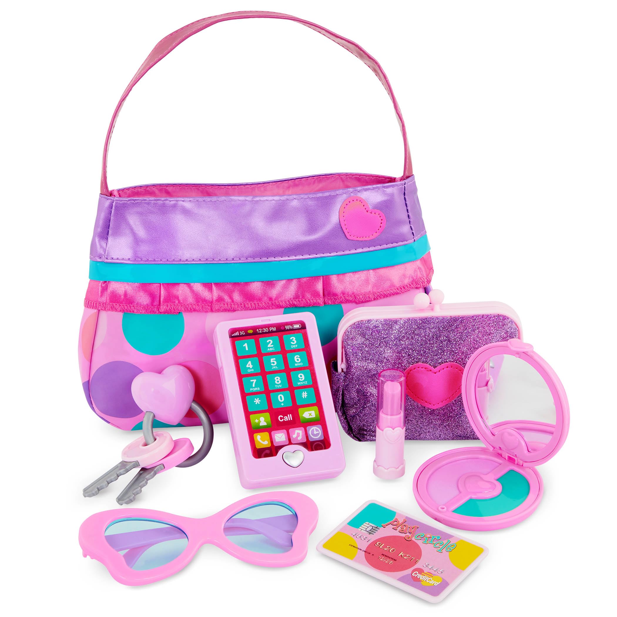 Battat Toy Purse, Play Circle Princess Purse Set, Dress-Up Play, Playset | Inclu