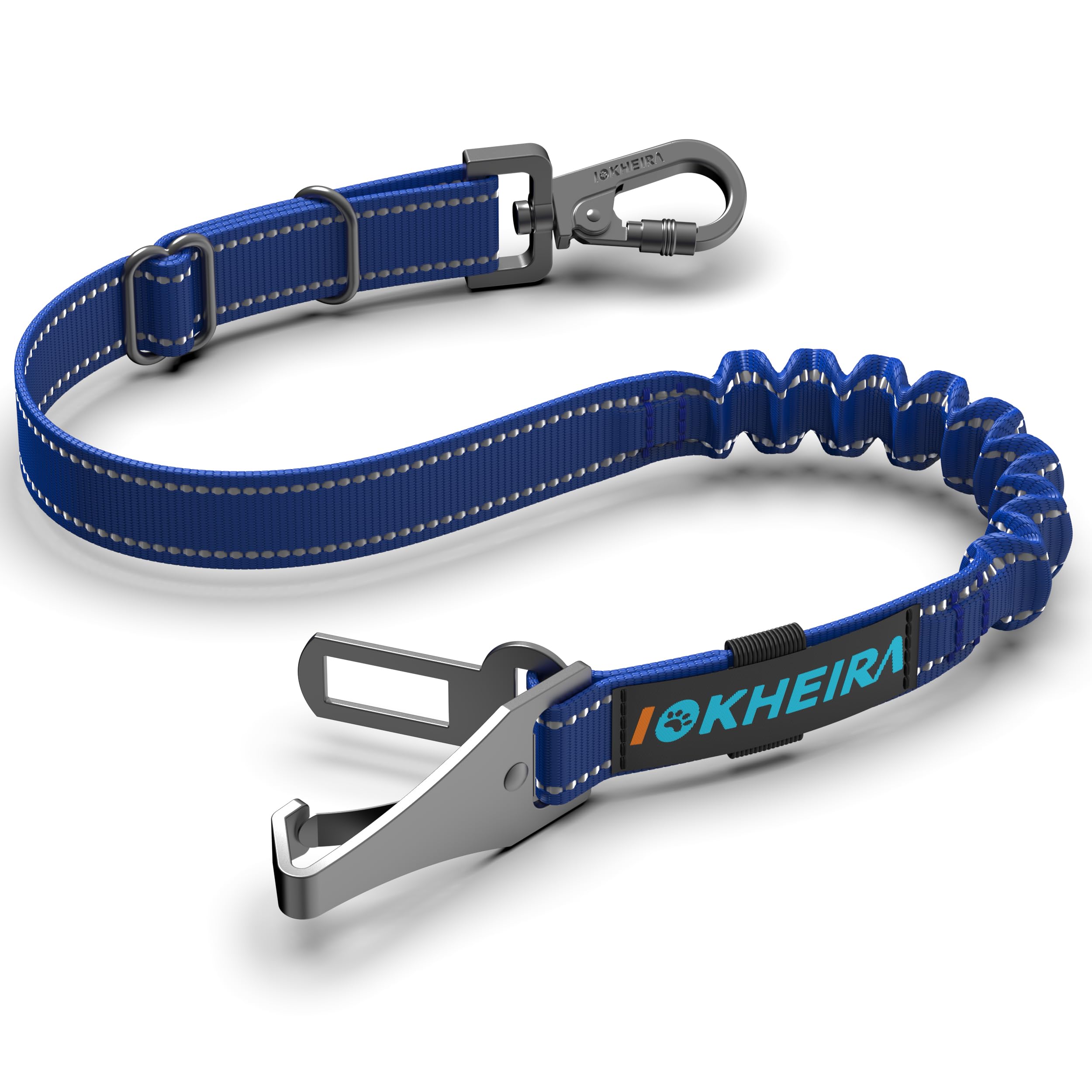 IOKHEIRA Dog Seat Belt 3-in-1 Car Harness for Dogs Adjustable Safety Seatbelt Ny