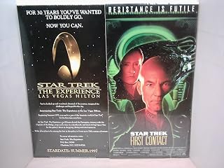 STAR TREK EXPERIENCE/FIRST CONTACT - 12"x23" D/S Original Promo Movie Poster Las Vegas Show Rare