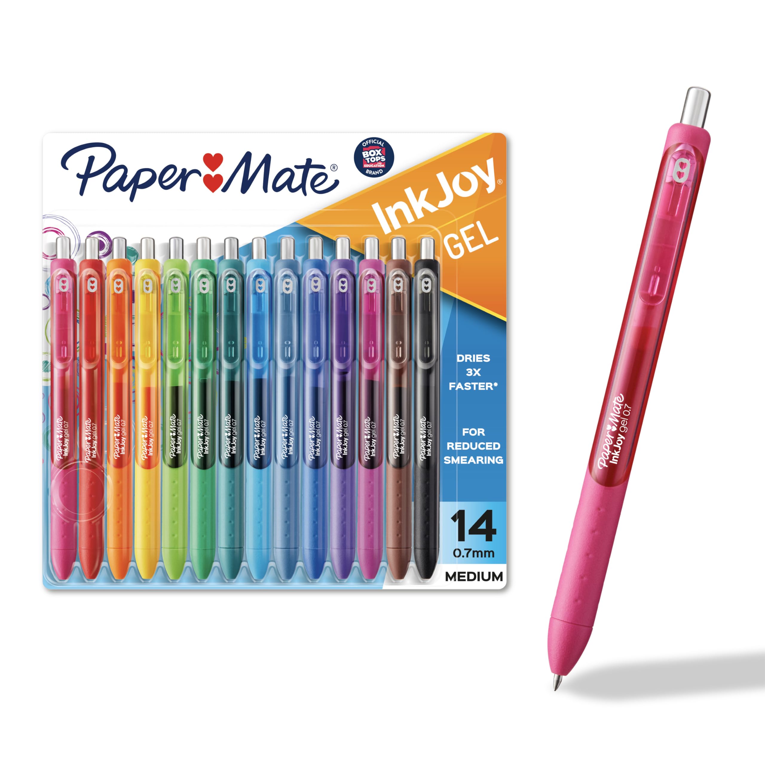 Paper Mate InkJoy Gel Pens, Assorted, Medium Point (0.7mm), 14 Count - Smooth Wr