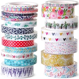 Mr. Pen- Washi Tape Set, 21 Rolls, Assorted Sizes, Floral | 5 Yards/Roll, Washi Tape for Scrapbook, Arts, Crafts, Journals and Planners