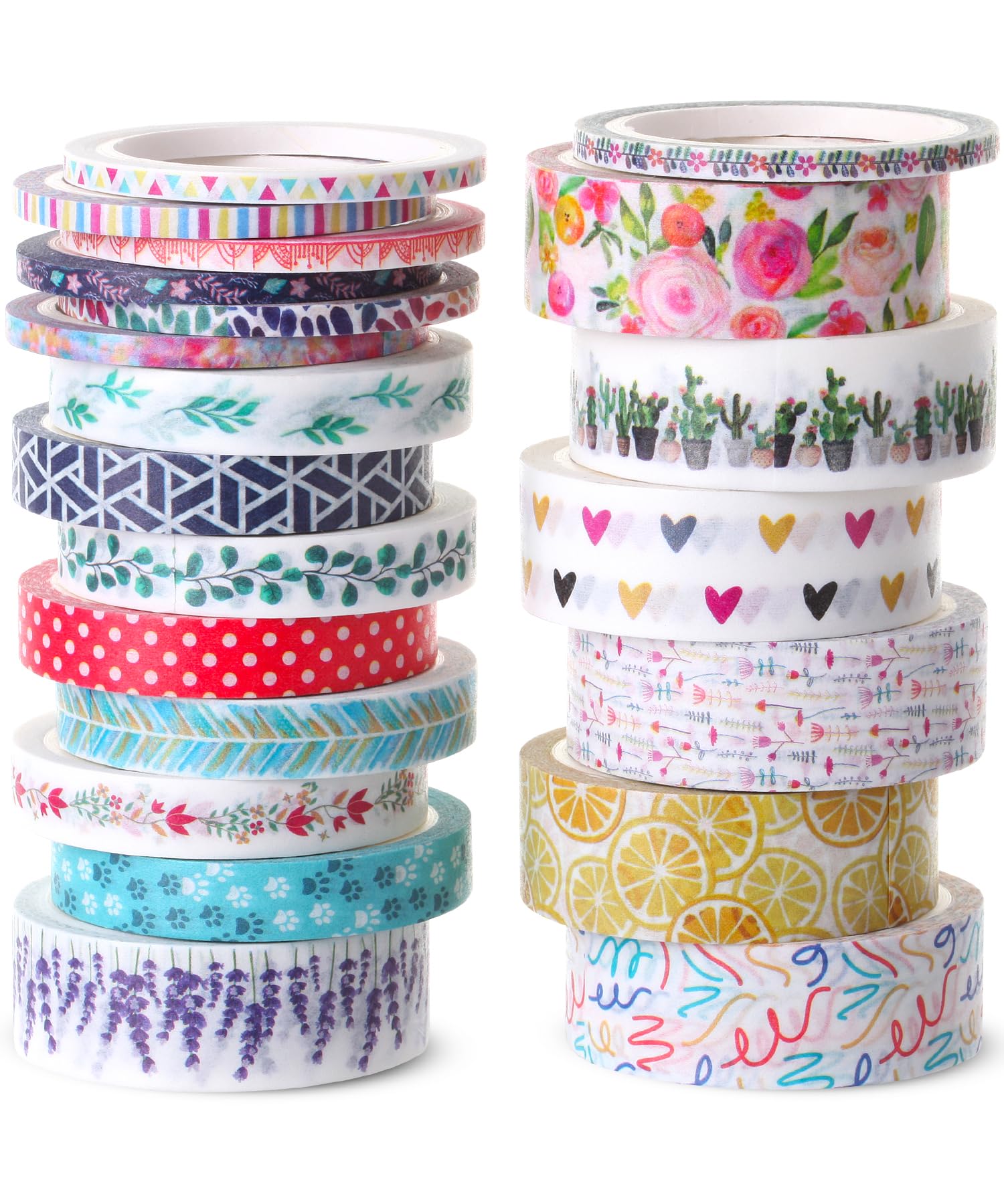 Mr. Pen- Washi Tape Set, 21 Rolls, Assorted Sizes, Floral | 5 Yards/Roll, Washi 