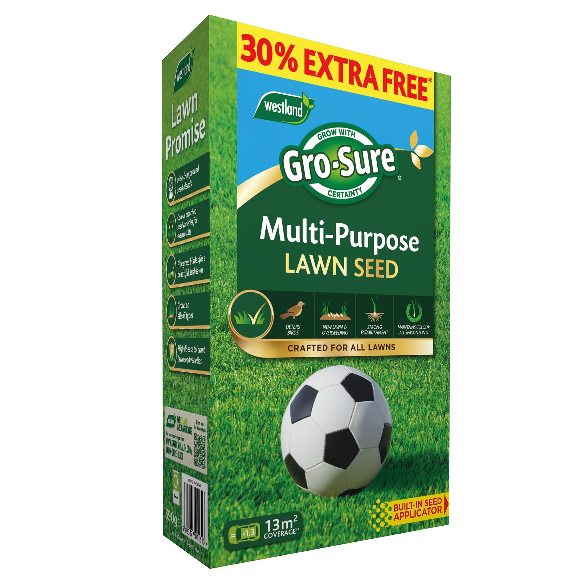 Gro-Sure Multi Purpose Lawn Seed Box 10sq.m + 30% EF | + 30% EF