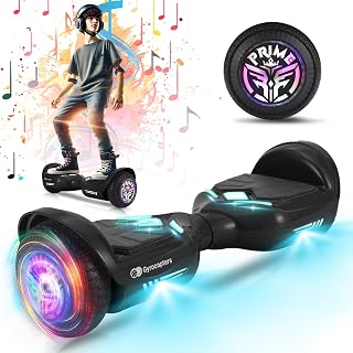 Gyrocopters PRIME 2026 All Terrain Hoverboard 6.5" LED Wheels & Bright Lights, UL 2272 Safety Certified | Speed upto 15km, 300W Powerful Motor, Long Battery Life, No Fall Technology, Bluetooth Speaker