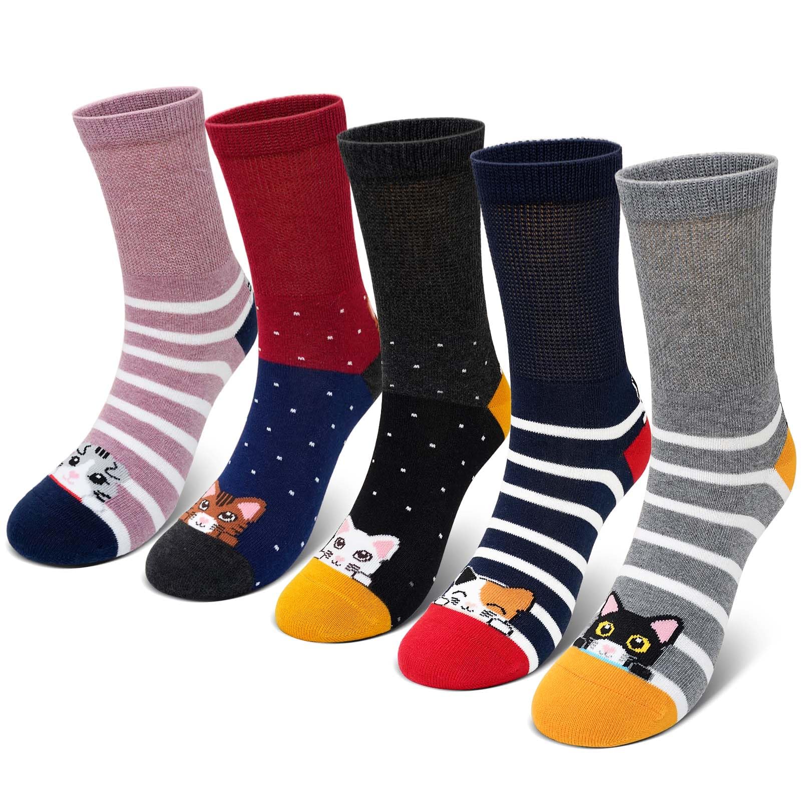 PUTUO Kids Socks for Boys Girls: Seamless Kids Socks with Wide Waistband - Soft 