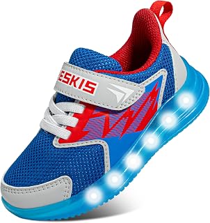 YESKIS Children's Boys Girls Light Up LED Flashing Cartoon Sneakers