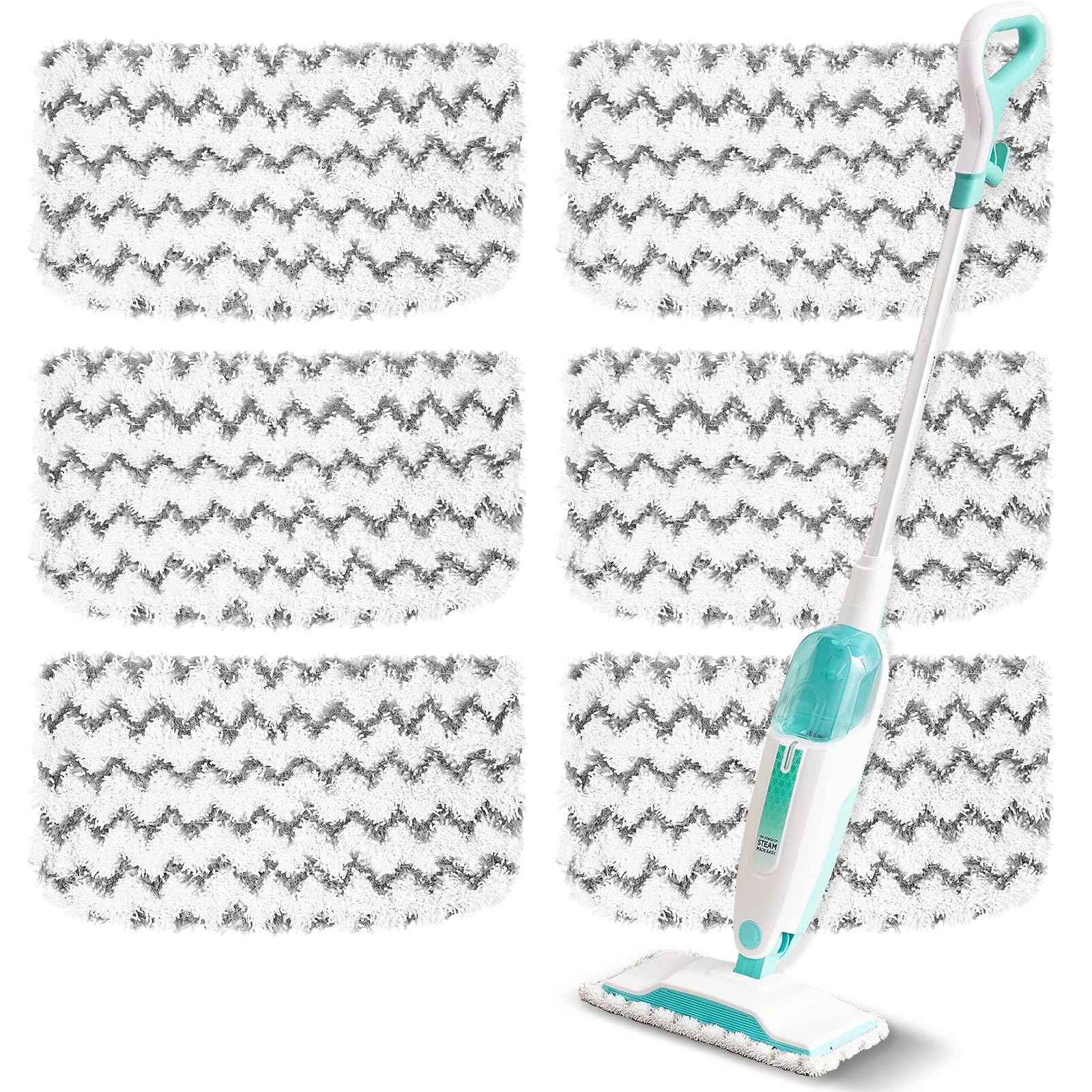 6 Pack Steam Mop Replacement Pads Compatible with Shark Steam Mops | Fit for S10