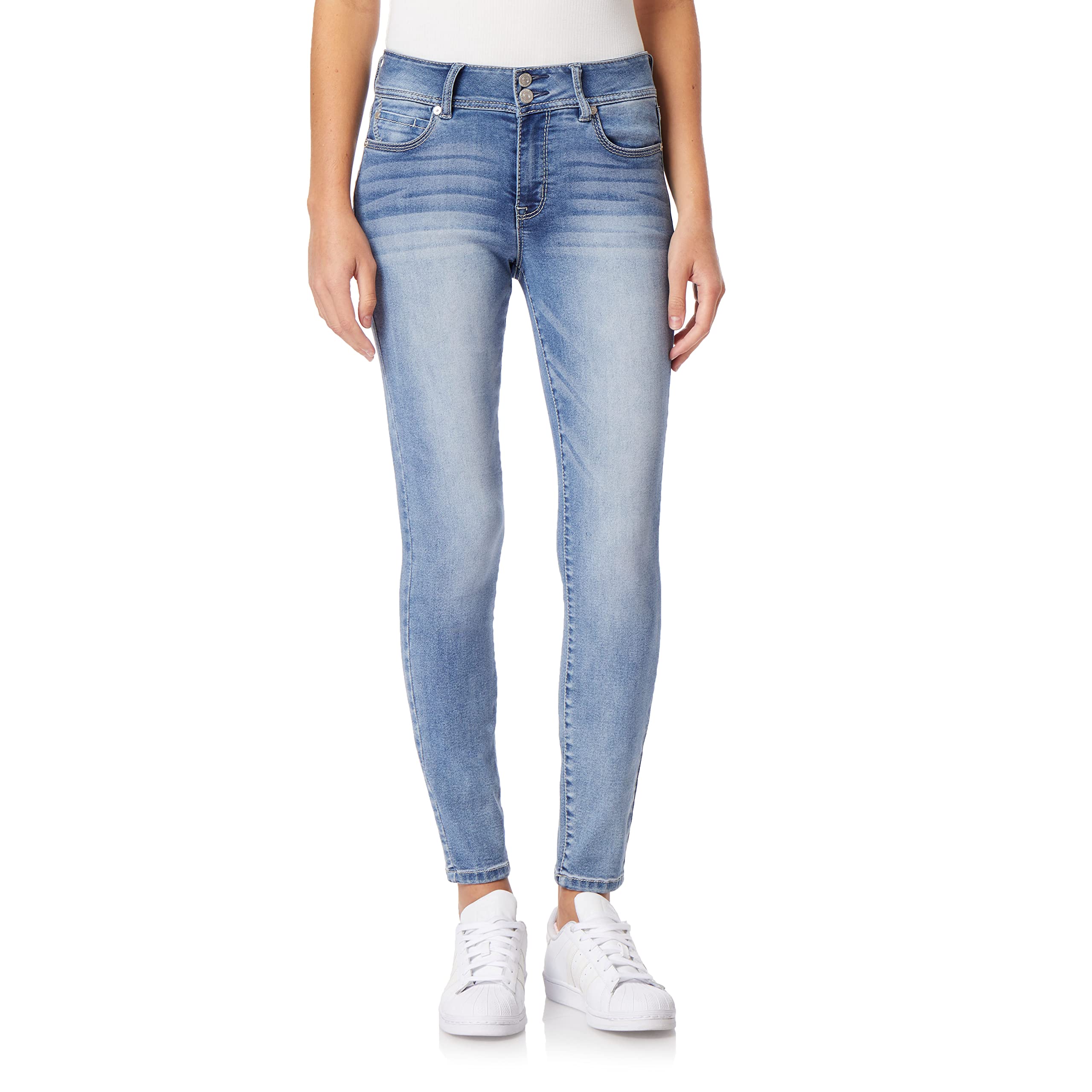 WallFlower Women's Ultra Skinny Mid-Rise Insta Soft Juniors Jeans (Standard and 