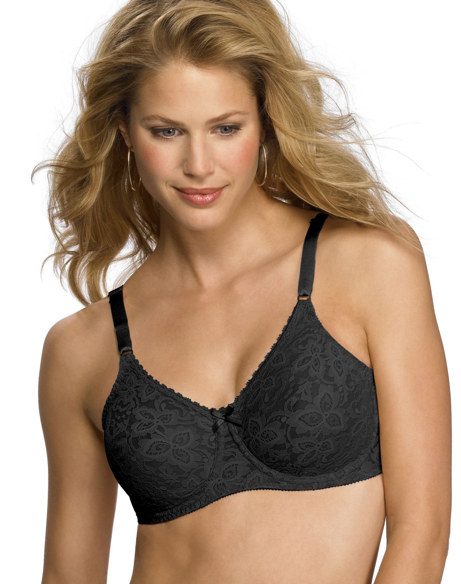 Bali Lace 'N Smooth Stretch Lace Underwire Bra DF3432 Women's Full Coverage Bra 