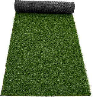 Artificial Turf, 0.8 inches (20 mm), 3.3 x 32.8 ft (1 x 10 m), Fluffy Turf, Standard, Fluffy, Lawn, Dog Run, Veranda, Garden, Mat