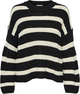 JDY Women's Jdy Justy KNT Noos L/S Stripe Pullover Knitted Jumper