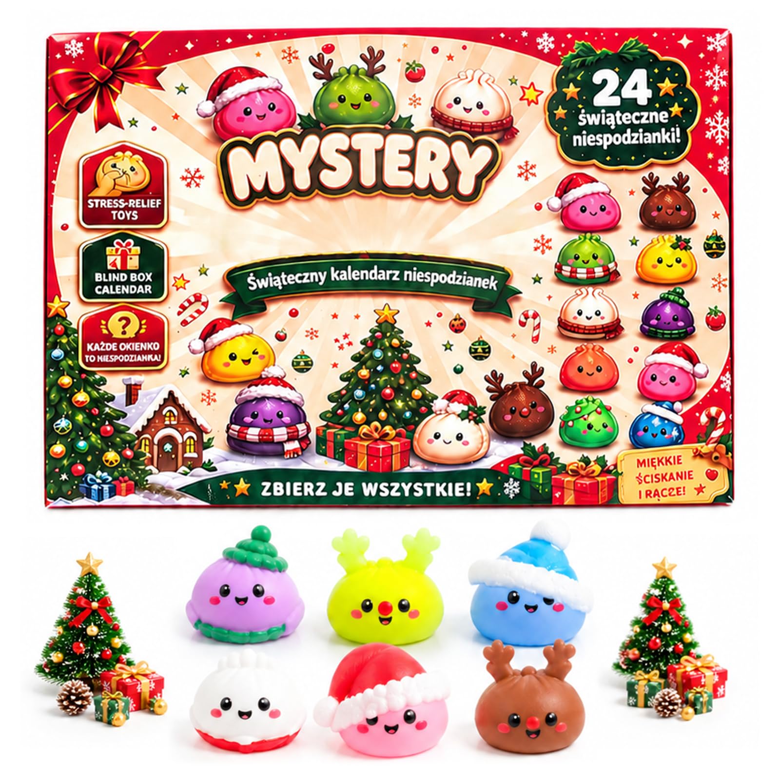 Christmas Squishy Advent Calendar 2026, 24-Day Countdown for Adults, 2026 Christ