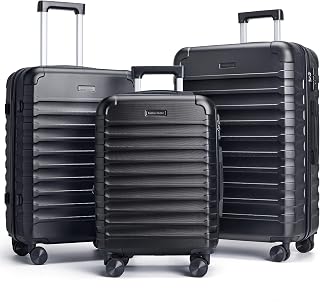 LIGHT FLIGHT Luggage Sets 3 Pcs Suitcase with Wheels,20"/24"/28",Royal Blue | Durable Suitcase Set with Spinner Wheels,3 Piece Hard Shell Lightweight Luggage with TSA Lock, Large Checked Travel Suitcases