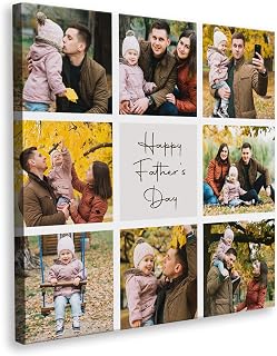 Print Maniacs Personalised Canvas Print Family Any Photo of Family, Kids & Pet Frame Custom Photo Gift Great for Mum, Dad, Valentine, Christmas
