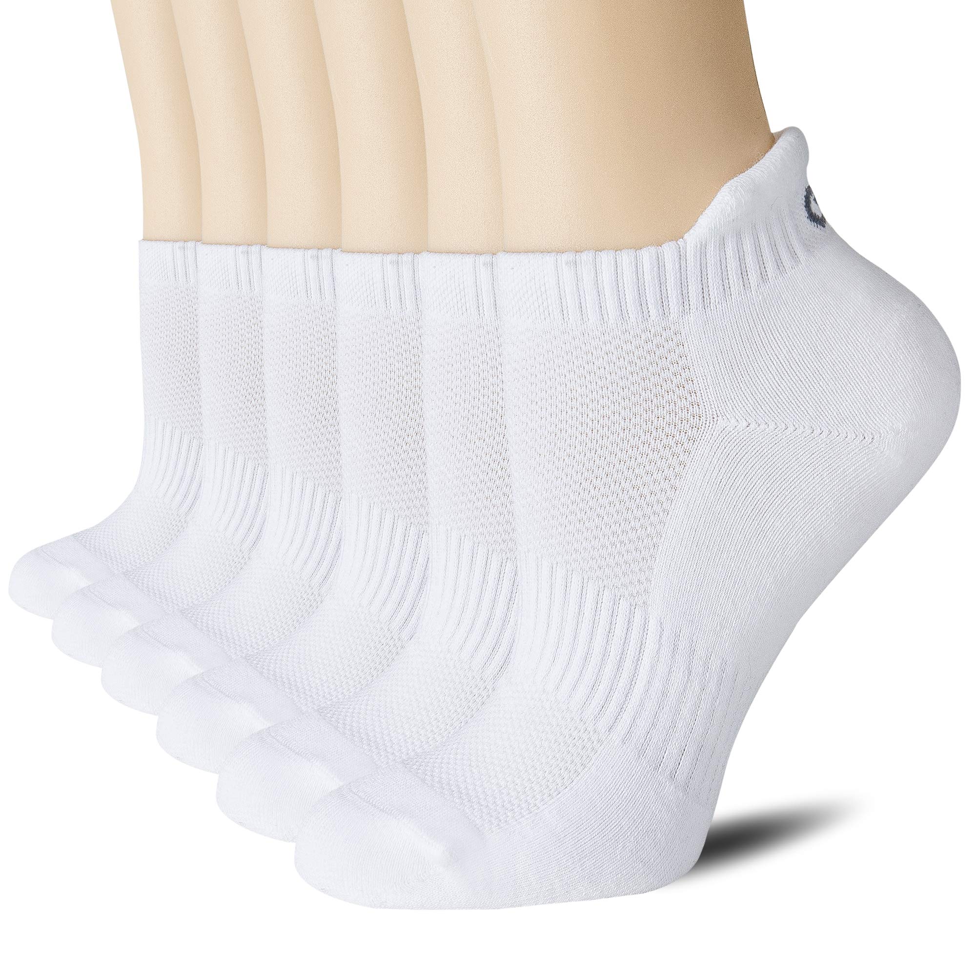 CS CELERSPORT 6 Pairs Ankle Athletic Running Socks Low Cut Sports Tab Socks for 