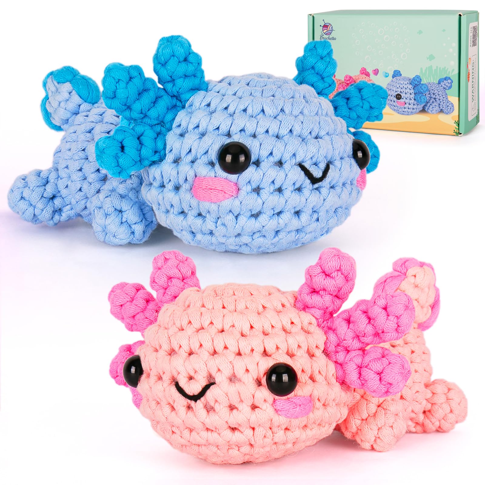 Crochetta Crochet Kit for Beginners, Beginner Crochet Starter Kit w Step-by-Step