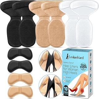 Heel Protector for Women Shoes, Shoe Heel Saver for Too Big Ones, Heel Saver to Prevent Blisters, Make Shoes More Tight (10 Pieces in One Set)